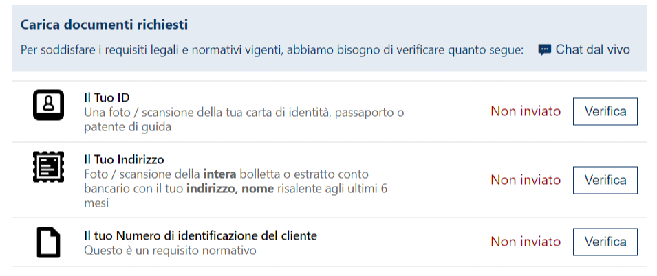 verificare il conto su plus500