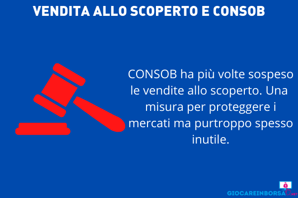 Vendita scoperto CONSOB - infografica