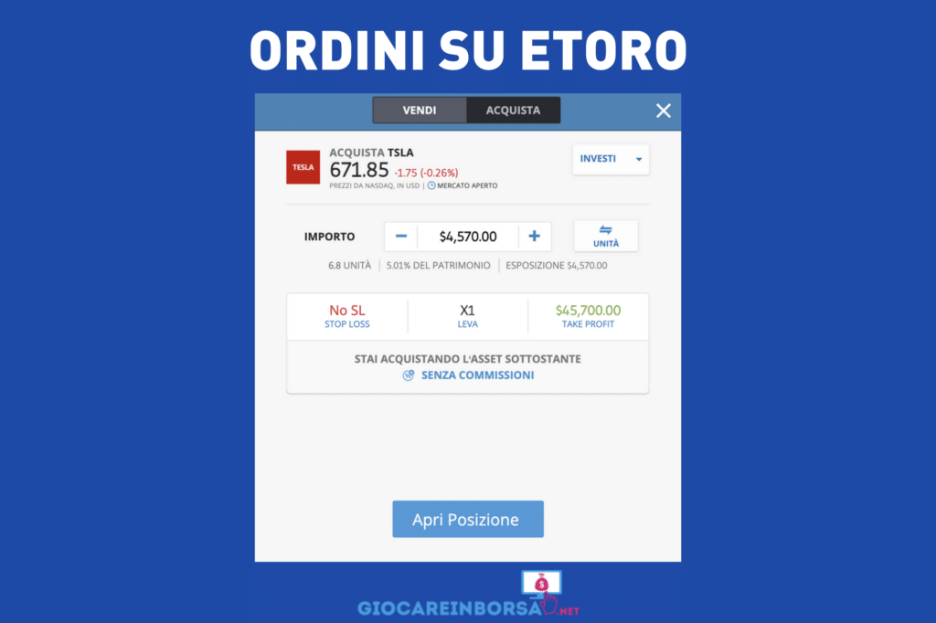 eToro Ordini - a cura di Giocareinborsa.net