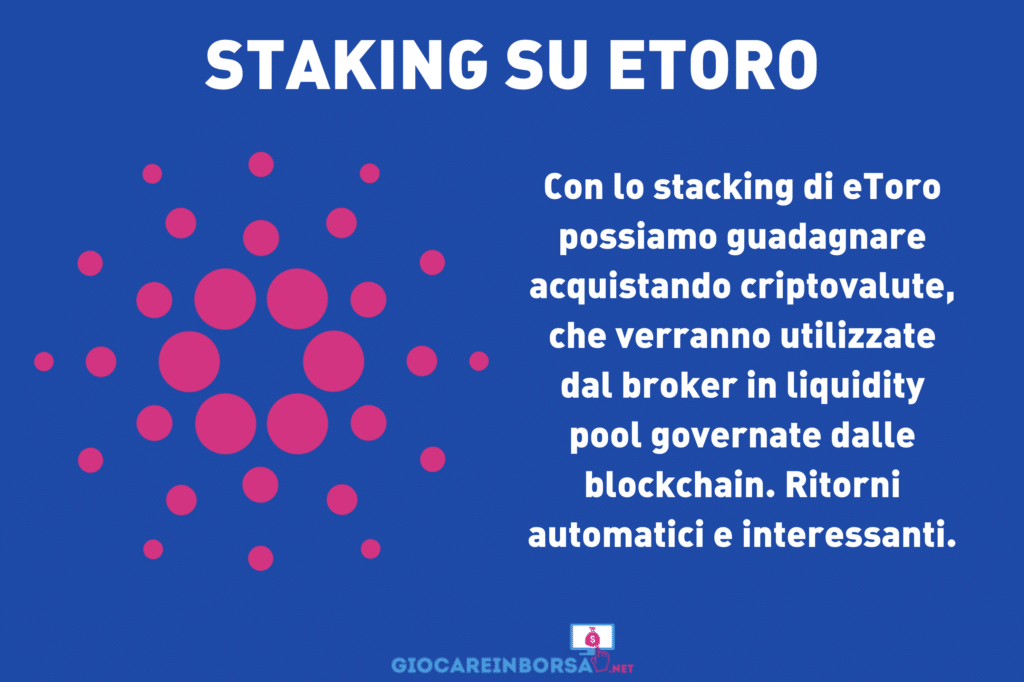eToro staking - a cura di Giocareinborsa.net