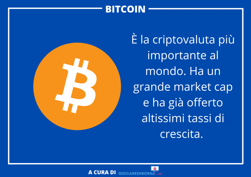 Criptovalute Bitcoin - infografica  a cura di GiocareInBorsa.net