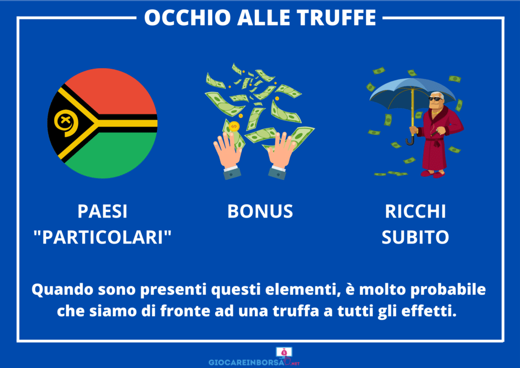 Truffa a tema trading online - infografica di GiocareInBorsa.net