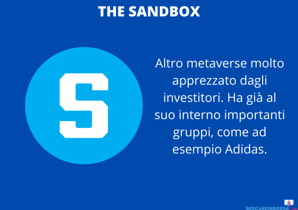 The Sandbox - scheda di analisi - di GiocareInBorsa.net